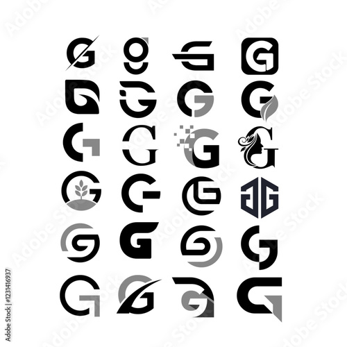 set of Letter G Logo