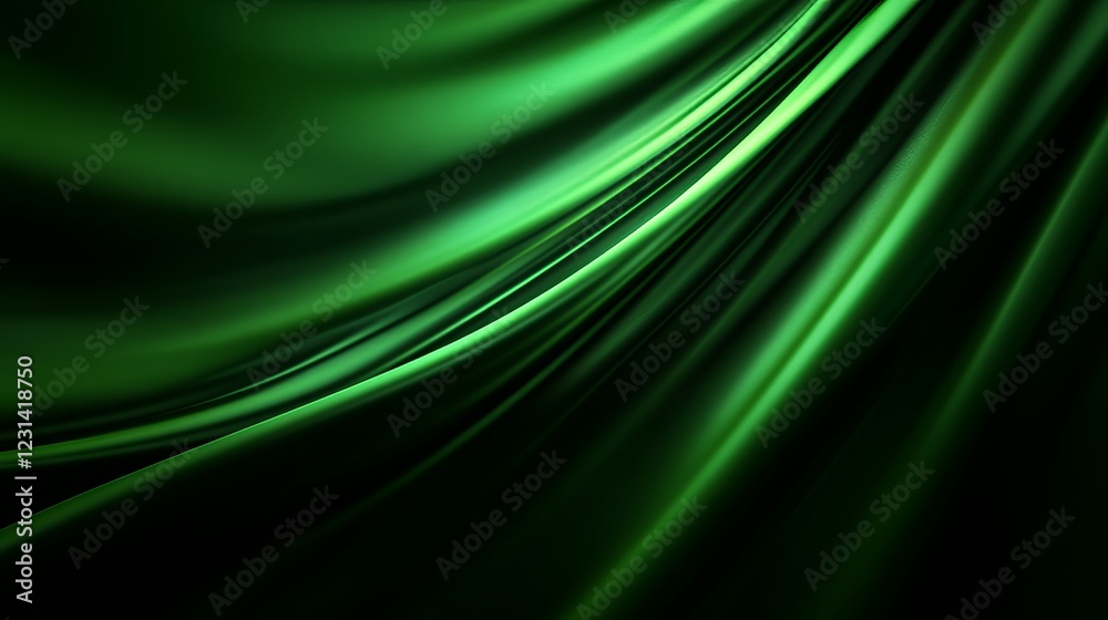 Abstract Green Draped Fabric Background Image Abstract Green Draped Fabric Background Image
