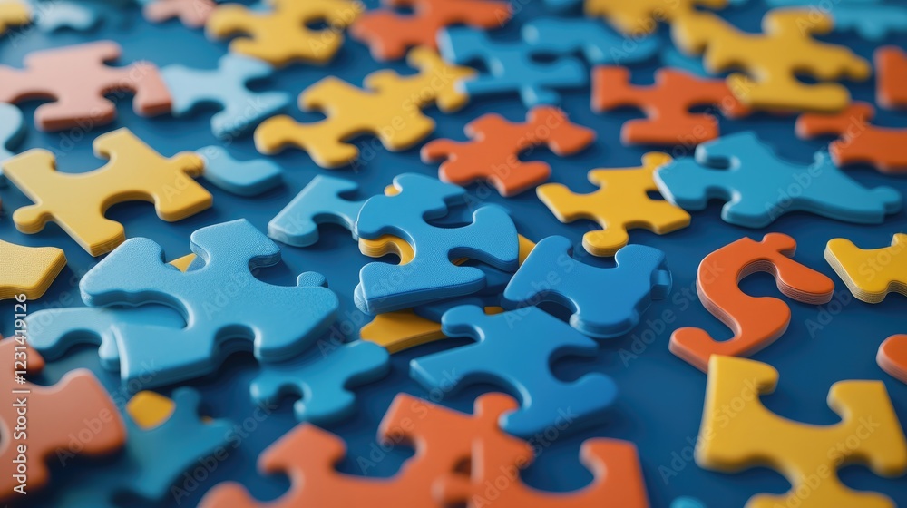 Puzzle texture design with questions and answers on a blue background, creating a fun and vibrant visual ideal for learning, education, and communication topics Puzzle texture design with questions and answers on a blue background, creating a fun and vibrant visual ideal for learning, education, and communication topics