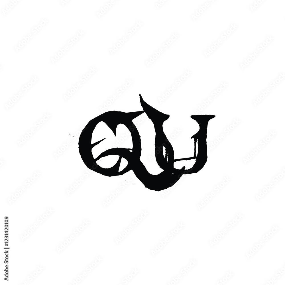 QU monogram logo design letter text name symbol monochrome logotype alphabet character simple logo QU monogram logo design letter text name symbol monochrome logotype alphabet character simple logo