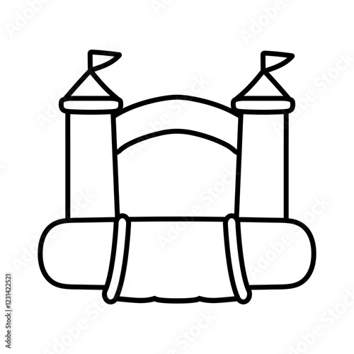 bounce house design vector flat modern isolated illustration