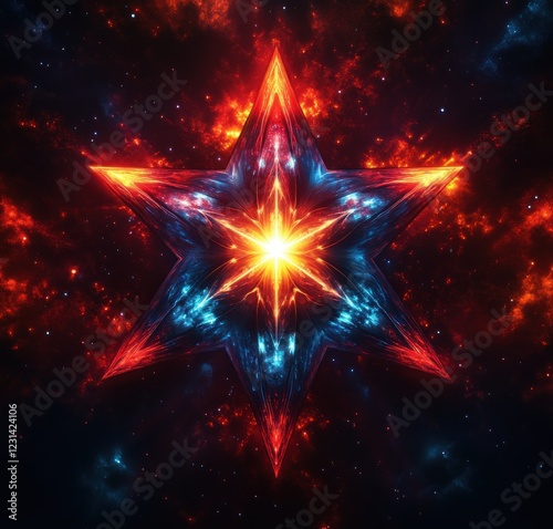 Wallpaper Mural Veterans Day Tribute Star Design with Red and White Stripes and Blue Accents Torontodigital.ca