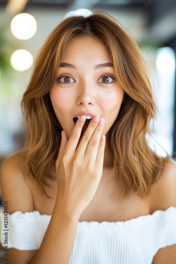Surprised expression showcases joy and excitement, capturing an Surprised expression showcases joy and excitement, capturing an