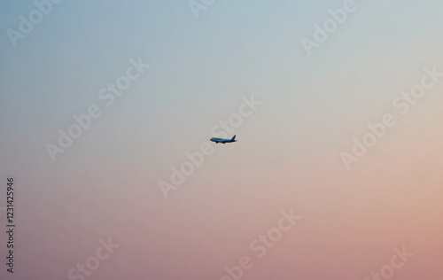 plane far away look small in the sky negative space