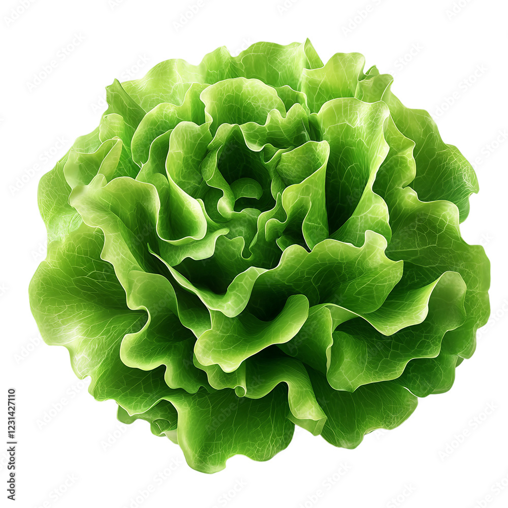 Fototapeta premium Large green leafy vegetable with a spiral shape