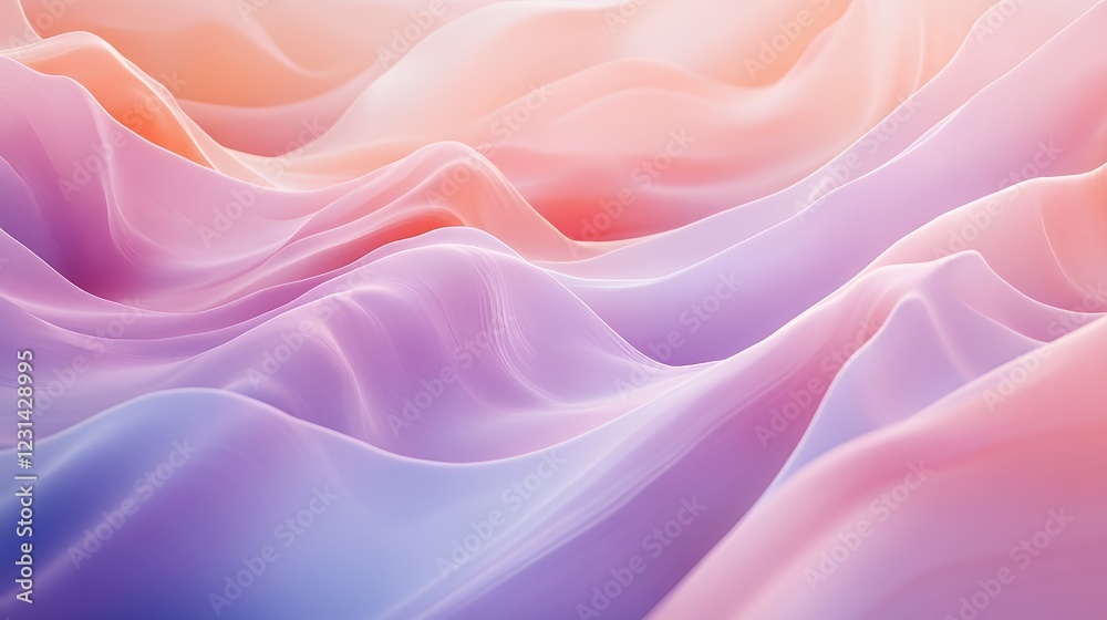 Abstract Pastel Waves Flowing Softly Abstract Pastel Waves Flowing Softly