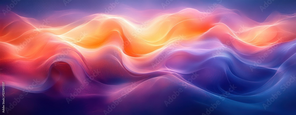 Abstract Fluid Motion in Blue Purple Orange Hues Abstract Fluid Motion in Blue Purple Orange Hues