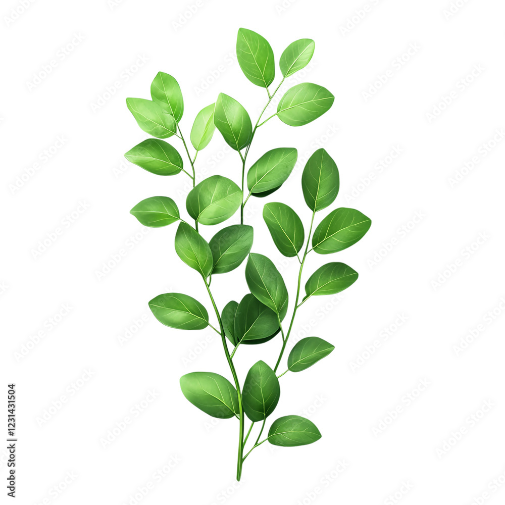 Leafy green plant with a stem and leaves Leafy green plant with a stem and leaves
