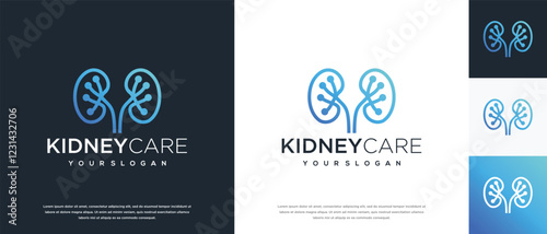Kidney logo design. Kidney internal organ logo design vector icon