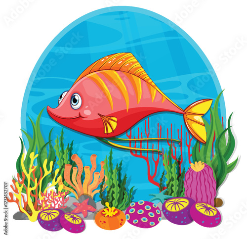 Colorful Fish in Vibrant Coral Reef