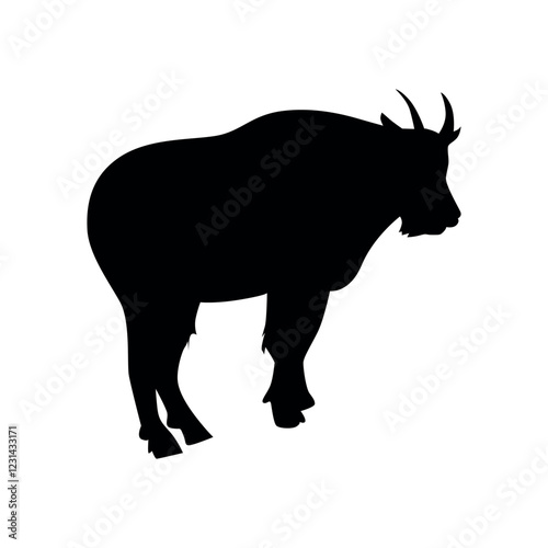 Goat Silhouette had sharp horn