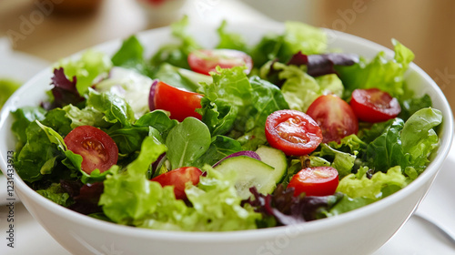 Vibrant Green Salad Bowl: Fresh, Nutritious, and Deliciously Healthy food diet vegan eating recipe  