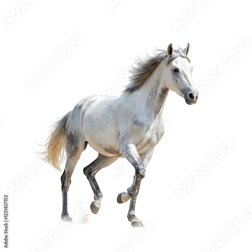 Running White Horse Stunning Photography Image