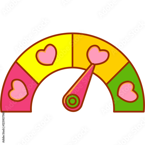 Love Level Meter Illustration