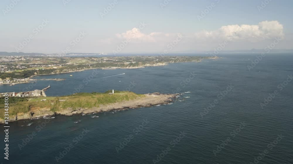 view of the island from the sea
