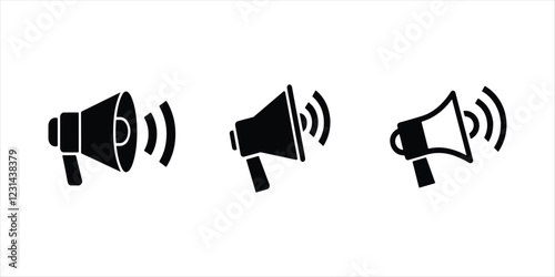 Loudspeaker, speaker, bullhorn alert, Megaphone  vector illustration on white background. Advertising symbol, business promotion symbol.