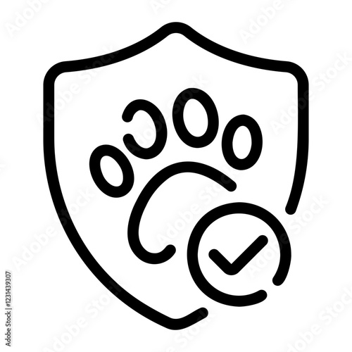 pet insurance Line Icon