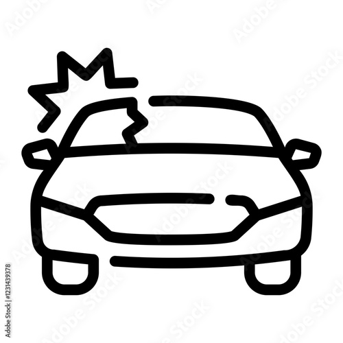 accident Line Icon