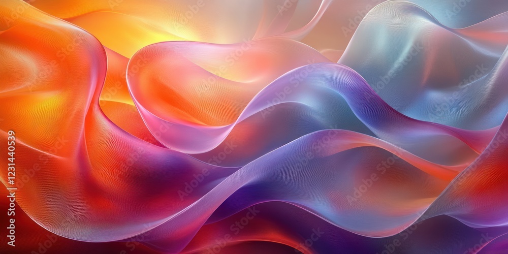 Fototapeta premium Abstract Ribbons of Light and Color in a Surreal Composition