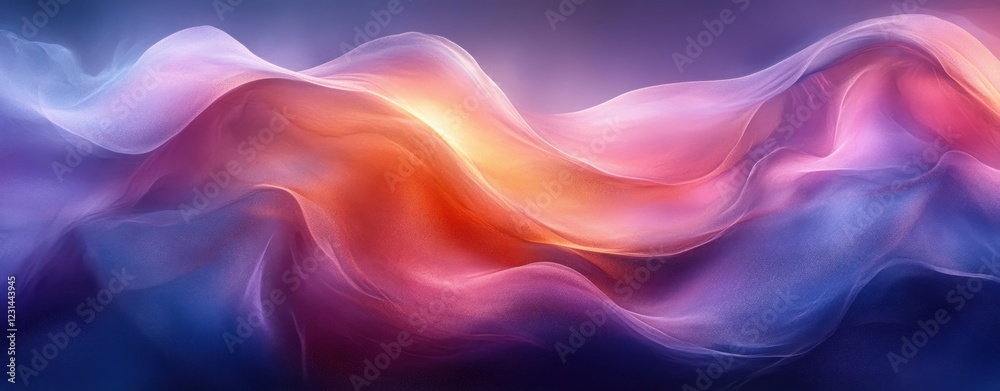 Fototapeta premium Surreal Twisted Ribbon Abstract Composition with Gradient Lighting