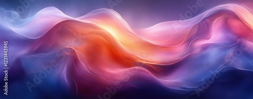 Wallpaper Mural Surreal Twisted Ribbon Abstract Composition with Gradient Lighting Torontodigital.ca