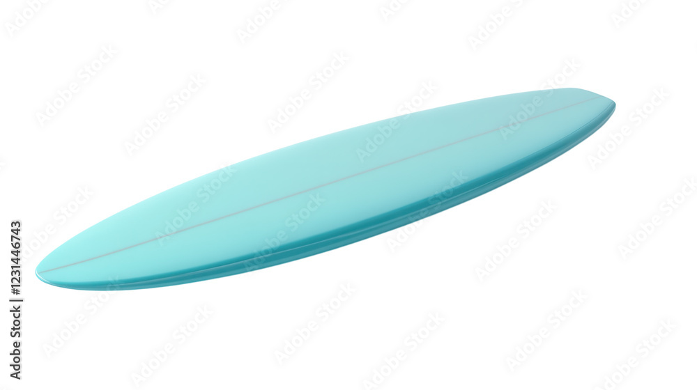 Surfboard designed for both beginners and experienced surfers, showcasing a vibrant turquoise color and streamlined shape for optimal performance Surfboard designed for both beginners and experienced surfers, showcasing a vibrant turquoise color and streamlined shape for optimal performance