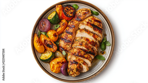 Vibrant Veggie Fiesta: A Close-Up of Fresh, Colorful Vegetables on a White Plate food diet eating   