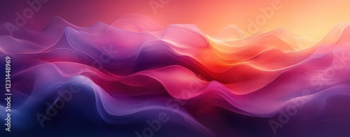 Pastel Gradient Abstract Dreamy Composition with Fluid Shapes and Soft Lighting