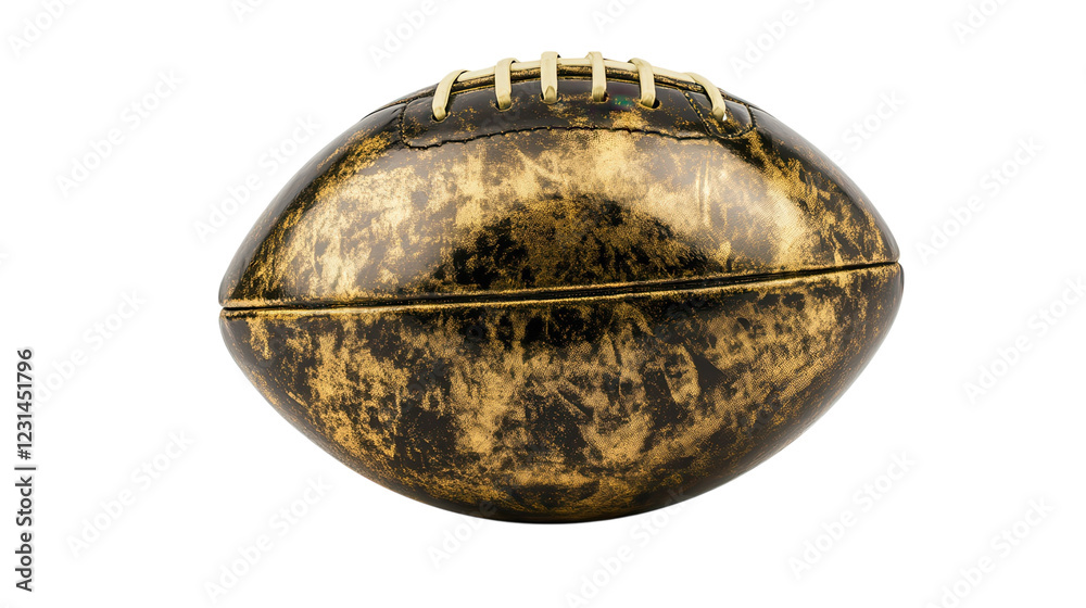 Unique decorative football designed with a striking black and gold pattern showcasing creative artistry Unique decorative football designed with a striking black and gold pattern showcasing creative artistry