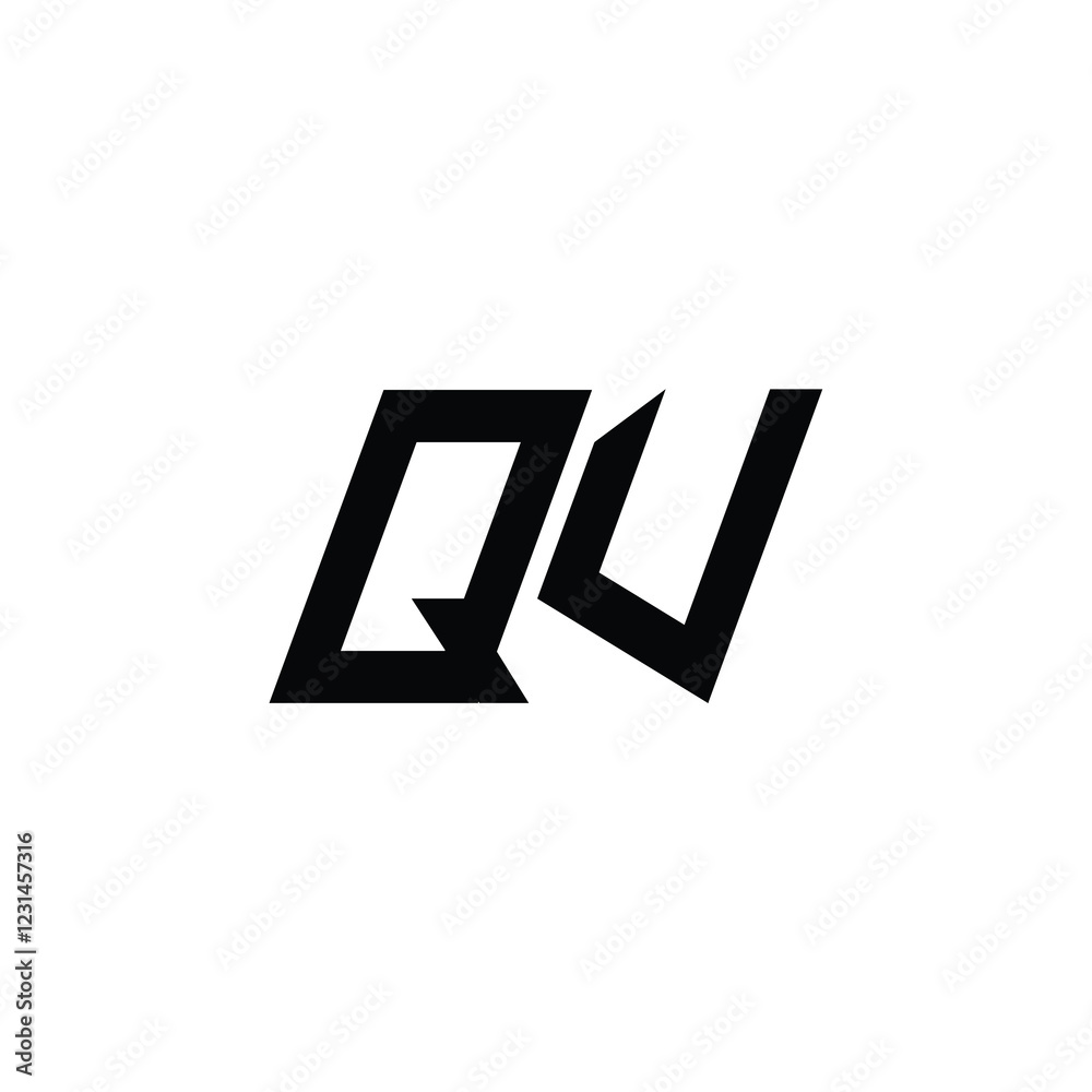 QV monogram logo design letter text name symbol monochrome logotype alphabet character simple logo