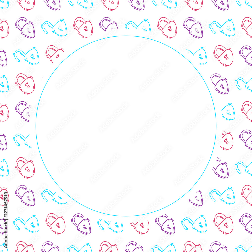 padlock frame. doodle padlock circle frame. hand drawn padlock frame background. padlock background padlock frame. doodle padlock circle frame. hand drawn padlock frame background. padlock background