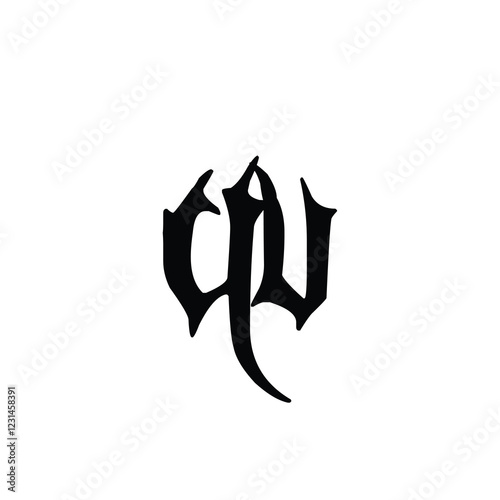 QV monogram logo design letter text name symbol monochrome logotype alphabet character simple logo