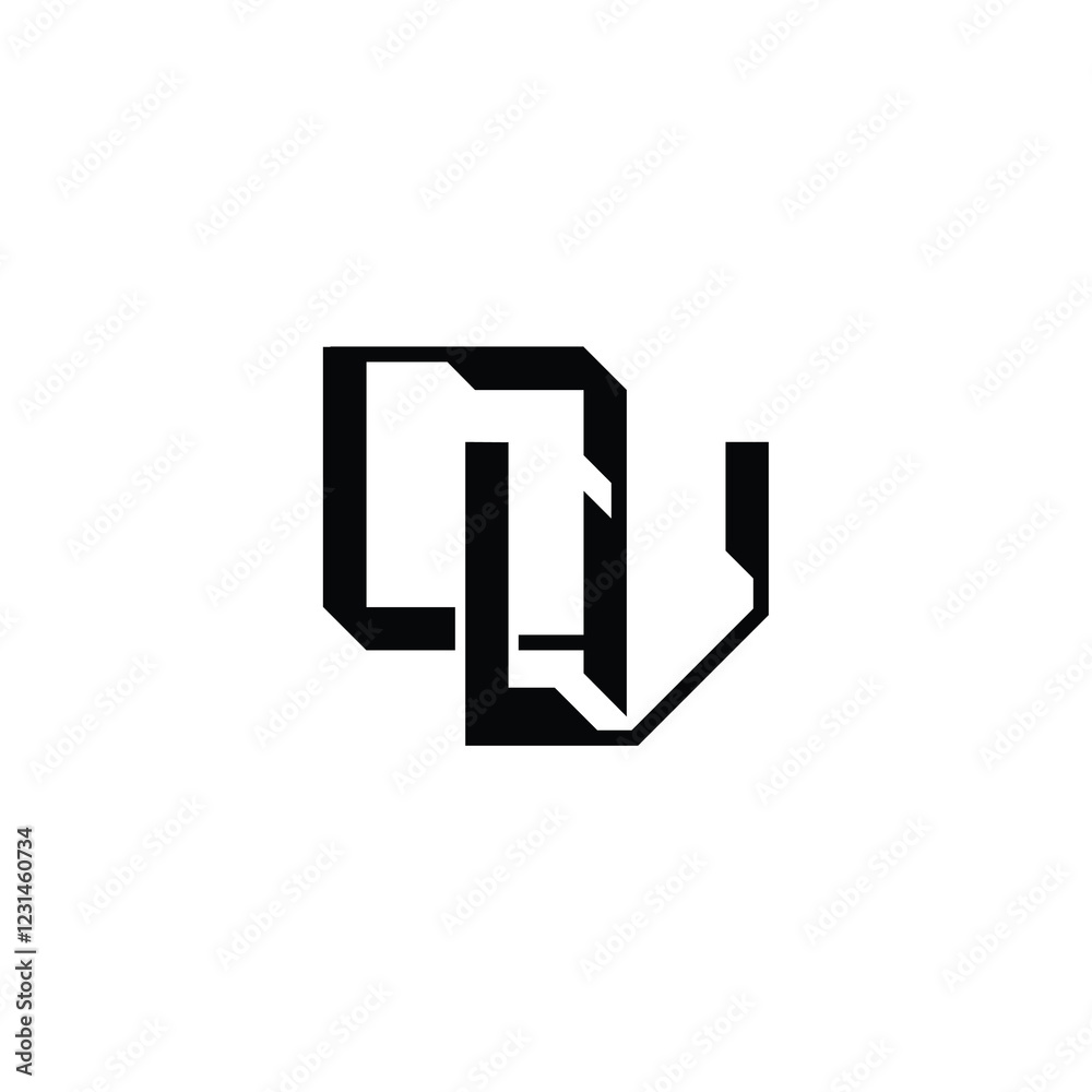 QV monogram logo design letter text name symbol monochrome logotype alphabet character simple logo QV monogram logo design letter text name symbol monochrome logotype alphabet character simple logo
