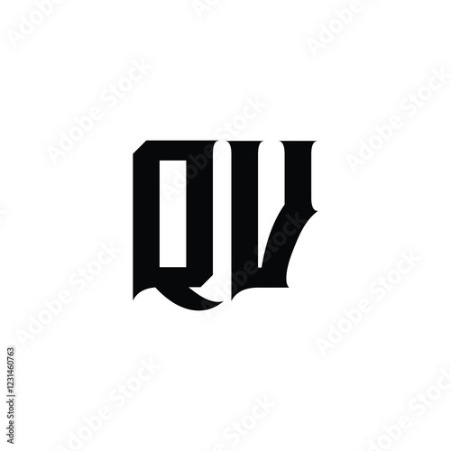 QV monogram logo design letter text name symbol monochrome logotype alphabet character simple logo