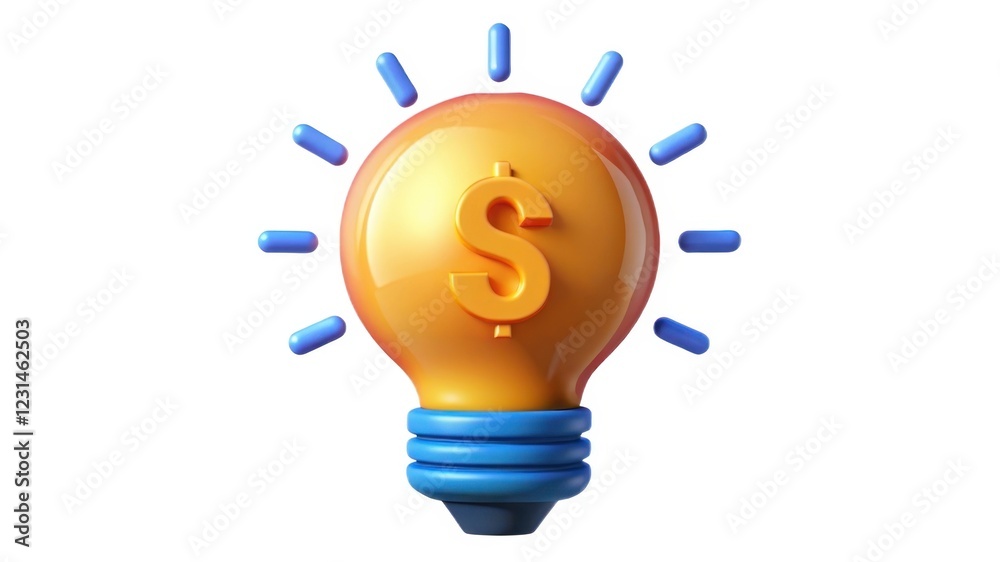 A light bulb with a dollar sign symbolizes innovation, creativity, and financial ideas, representing the fusion of thought and commerce. A light bulb with a dollar sign symbolizes innovation, creativity, and financial ideas, representing the fusion of thought and commerce.