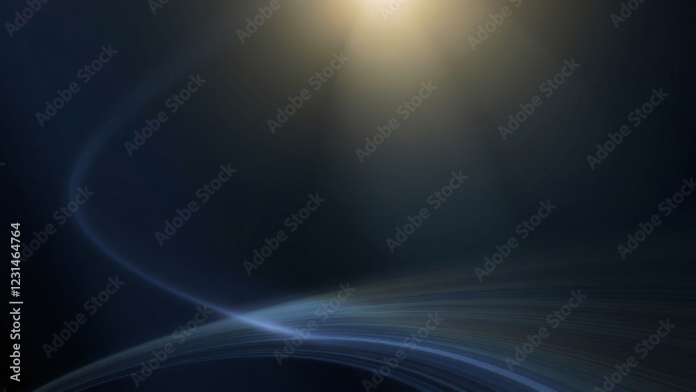Abstract Dark Blue Swirling Smoke with Golden Light Beam Background Abstract Dark Blue Swirling Smoke with Golden Light Beam Background