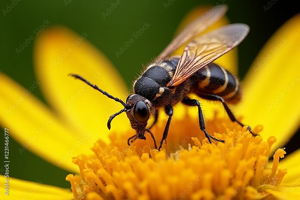 Macro of an Insect on a Flower Macro of an Insect on a Flower