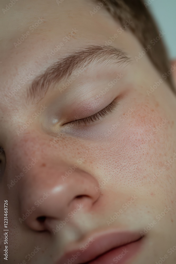 Close-up of a person's face showing emotional exhaustion and stress Close-up of a person's face showing emotional exhaustion and stress