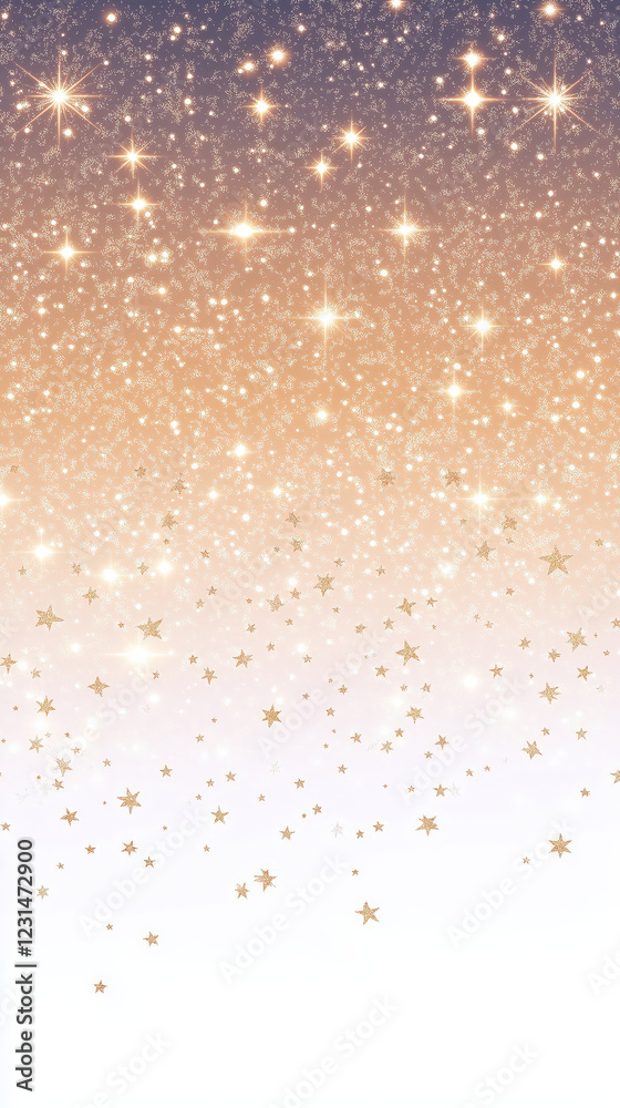 whimsical design featuring brown glitter stars and sparkles against gradient background, creating magical atmosphere whimsical design featuring brown glitter stars and sparkles against gradient background, creating magical atmosphere