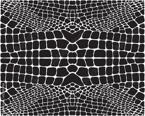 Seamless pattern of alligator skin on a white background	
