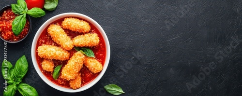Wallpaper Mural Delicious fried mozzarella sticks served with a bowl of quinoa, perfect for a tasty snack or appetizer. Torontodigital.ca