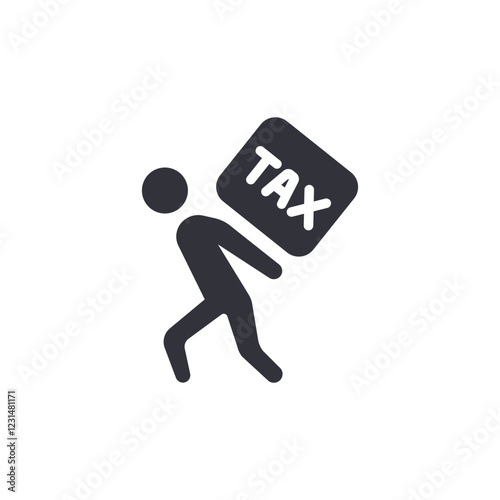 Tax weight solid icons, minimalist vector illustration ,simple transparent graphic element .Isolated on white background