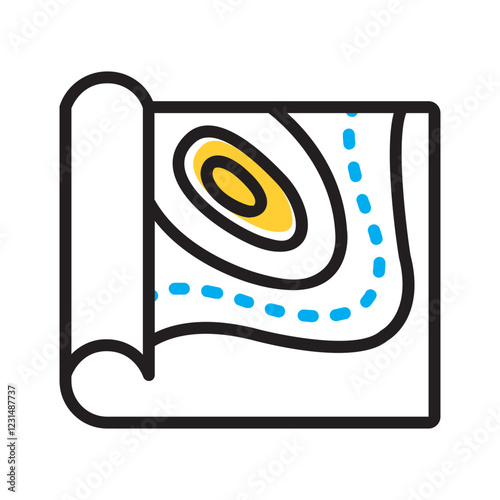 Vector multi color icon for Contours