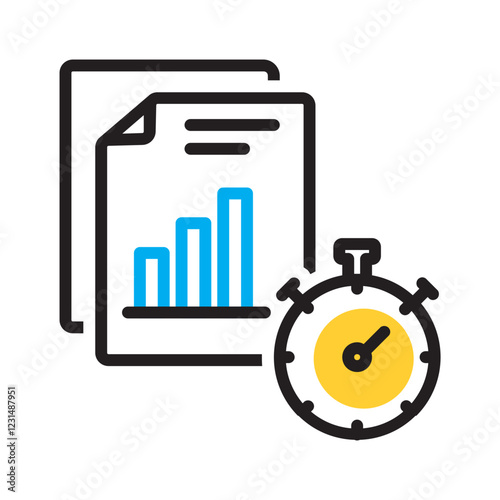Vector multi color icon for Project tracking