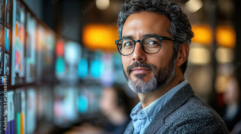 An educational law professor conducting an online class, with students interacting via video call An educational law professor conducting an online class, with students interacting via video call
