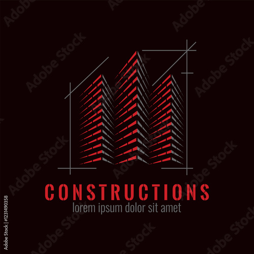 Construction business logo design idea