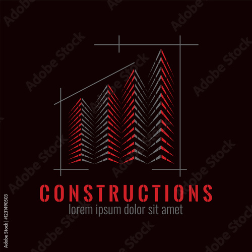 Construction business logo design idea