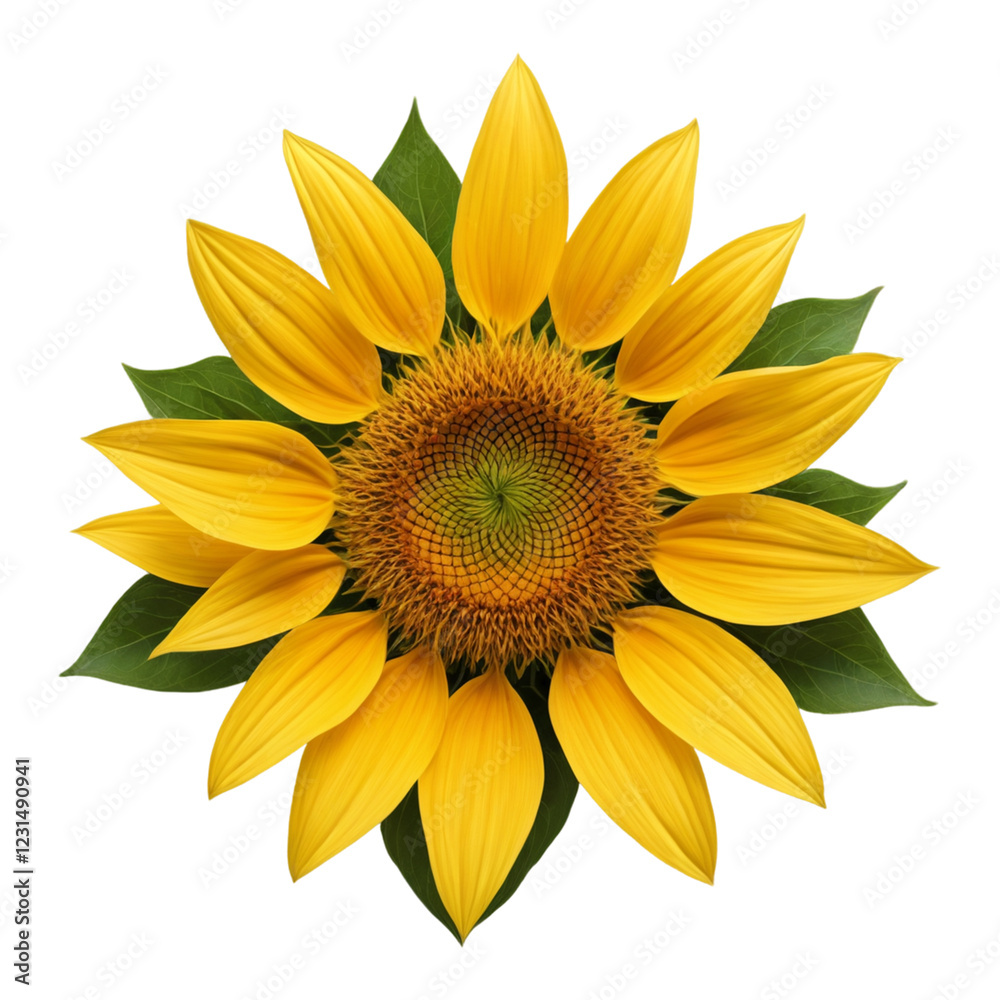 Naklejka premium sunflower isolated on white