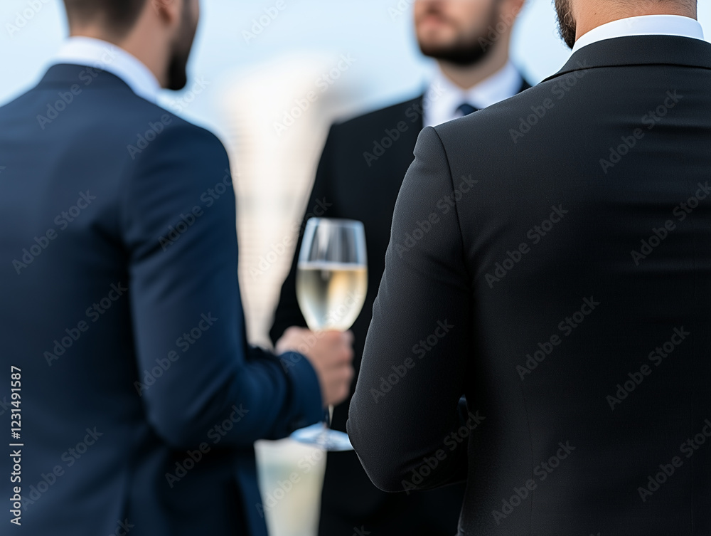 Business executives meeting at a networking event Business executives meeting at a networking event