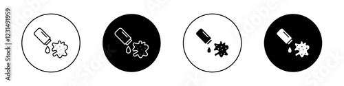 Pigment icons vector graphics collection on white background